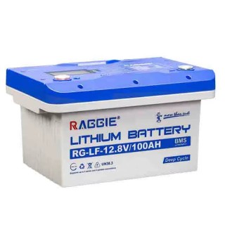 LiFePO4 Литиев акумулатор RAGGIE 12.8V 100Ah за соларни системи, кемпери и лодки